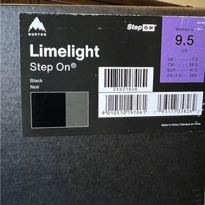 Burton Step On Limelight Womens Binding US Size 9.5 2023 Black.